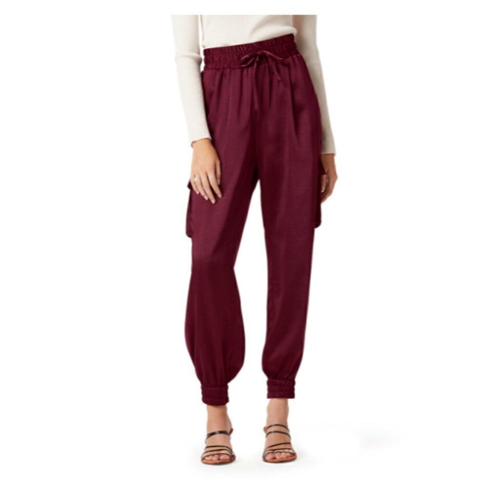 Joe's Jeans Darya Jogger Pants Cargo Womens S Drawstring Waist Zinfandel NWT